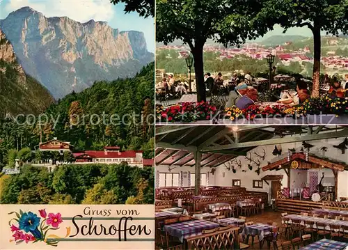 Bad Reichenhall Berghof Schroffen Restaurant Terrasse Alpen Kat. Bad Reichenhall
