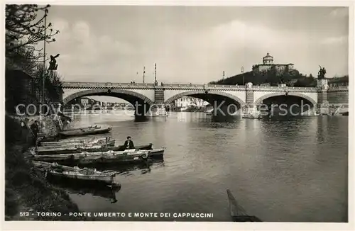 Torino Ponte Umberto e Monte dei Cappuccini Kat. Torino