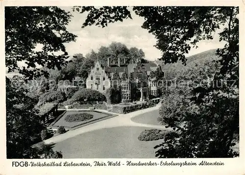 Liebenstein Bad FDGB Volksheilbad Handwerker Erholungsheim Altenstein Kat. Bad Liebenstein