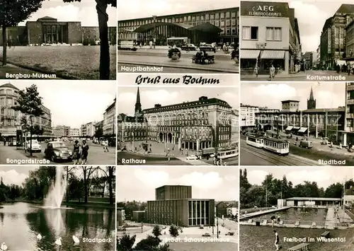 Bochum Bergbau Museum Hauptbahnhof Freibad Stadtpark Rathaus Schauspielhaus Kat. Bochum