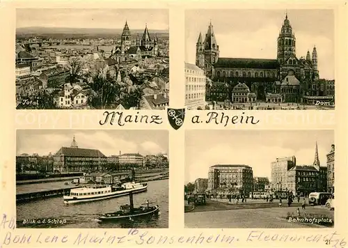 Mainz Rhein Bahnhofplatz Schloss Dom