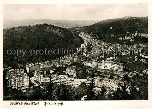 AK / Ansichtskarte Karlsbad Eger Stadtpanorama