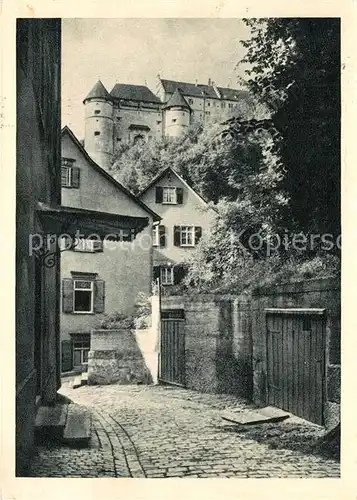 AK / Ansichtskarte Heidenheim Brenz Motiv gegen Schloss Hellenstein Hintere Gasse Kat. Heidenheim an der Brenz