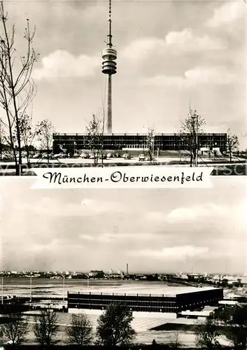 AK / Ansichtskarte Muenchen Oberwiesenfeld Fernsehturm Eissportstadion Kat. Muenchen