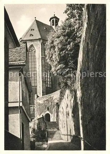 AK / Ansichtskarte Marburg Lahn Alte Stadtmauer mit Universitaetskirche Kat. Marburg