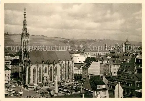 AK / Ansichtskarte Wuerzburg Stadtbild mit Marienkapelle Kat. Wuerzburg