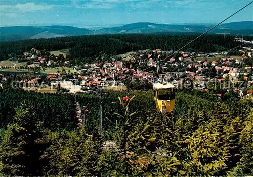 AK / Ansichtskarte Hahnenklee Bockswiese Harz Panorama mit Bocksberg Seilbahn Kat. Goslar