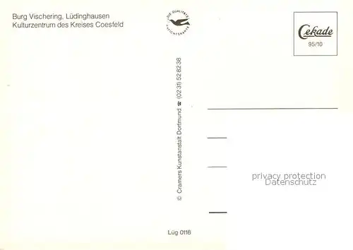 AK / Ansichtskarte Luedinghausen Burg Vischering Fliegeraufnahme Kat. Luedinghausen