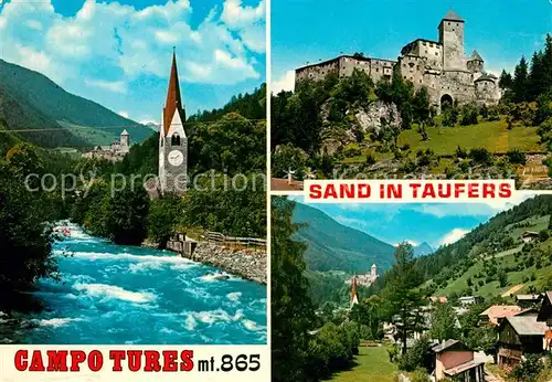 AK / Ansichtskarte Sand Taufers Campo Tures Kirche Burg Panorama