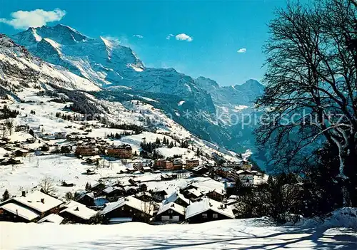 AK / Ansichtskarte Wengen BE Jungfrau Breithornkette Winterlandschaft Kat. Wengen