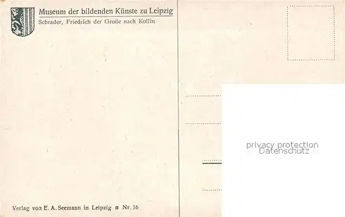 AK / Ansichtskarte Kuenstlerkarte Schrader Friedrich der Grosse nach Kollin  Kat. Kuenstlerkarte