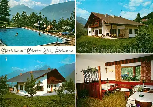 AK / Ansichtskarte Schenna Meran Gaestehaus Gloria Dei Schwimmbassin  Kat. Italien