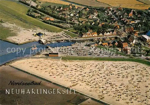 AK / Ansichtskarte Neuharlingersiel Fliegeraufnahme Strand Kat. Neuharlingersiel