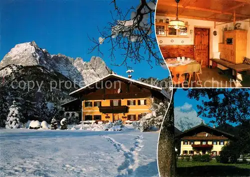 AK / Ansichtskarte Kirchdorf Tirol Pension Wurzenrainer Winterlandschaft Kat. Kirchdorf in Tirol Wilder Kaiser