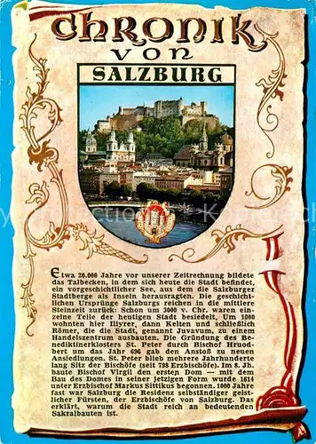 AK / Ansichtskarte Salzburg Oesterreich Chronik Kat. Salzburg