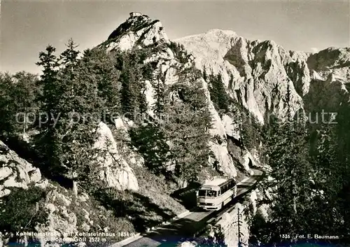 AK / Ansichtskarte Foto Baumann E. Nr. 1335 Kehlsteinstrasse Kehlsteinhaus Hoher Goell Postbus Kat. Fotografie