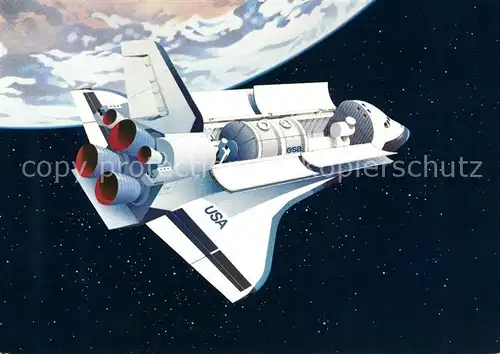 AK / Ansichtskarte Raumfahrt Space Shuttle Spacelab Luraba 1981 Luzern  Kat. Flug