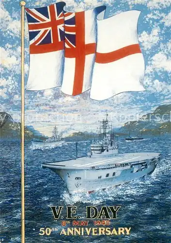 AK / Ansichtskarte Marine V.E. Day 50th Anniversary  Kat. Schiffe