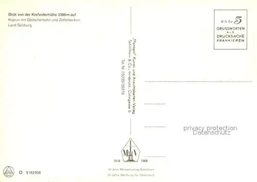 AK / Ansichtskarte Seilbahn Gletscherbahn Zellerbecken Krefelderhuette Kaprun Kat. Bahnen