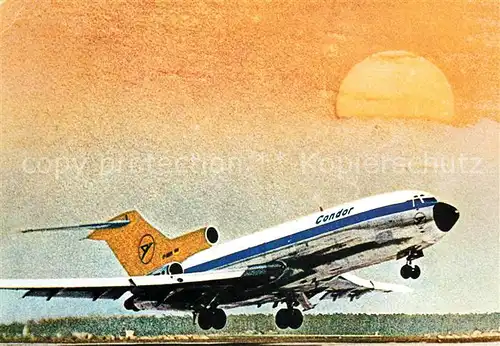 AK / Ansichtskarte Flugzeuge Zivil Condor Europa Jet Boeing 727 30 Kat. Airplanes Avions