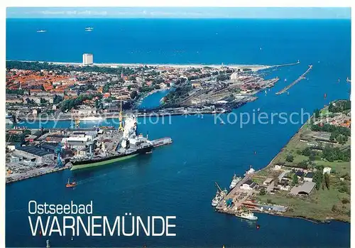 AK / Ansichtskarte Warnemuende Ostseebad Fliegeraufnahme Kat. Rostock