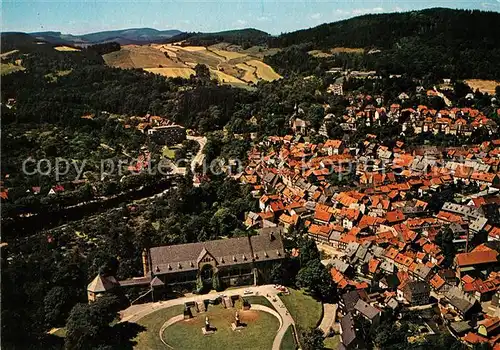 AK / Ansichtskarte Goslar Fliegeraufnahme Blick zur Kaiserpfalz Kat. Goslar