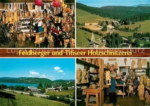 AK / Ansichtskarte Titisee Feldberger Titiseer Holzschnitzerei Kat. Titisee Neustadt