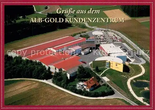 AK / Ansichtskarte Trochtelfingen Hohenzollern Fliegeraufnahme Alb Gold Kundenzentrum Nudelfabrik Kat. Trochtelfingen