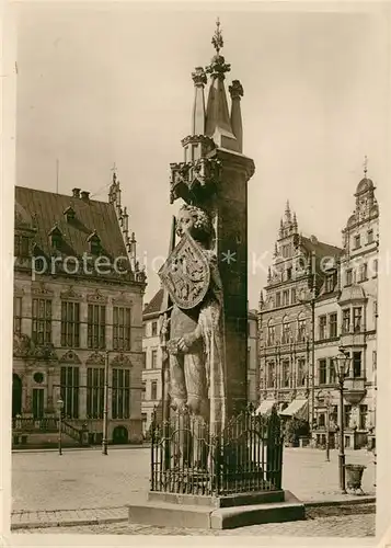 AK / Ansichtskarte Bremen Roland Statue errichtet 1401 Kat. Bremen