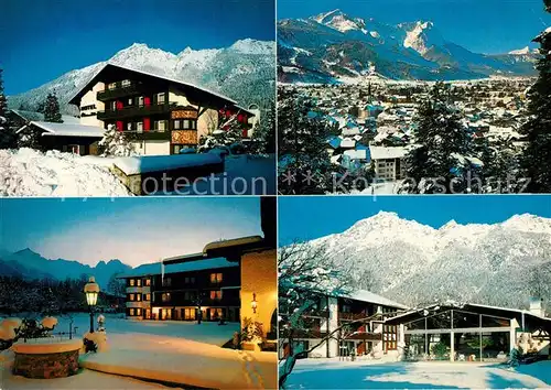 AK / Ansichtskarte Garmisch Partenkirchen Hotel Obermuehle Panorama Kat. Garmisch Partenkirchen