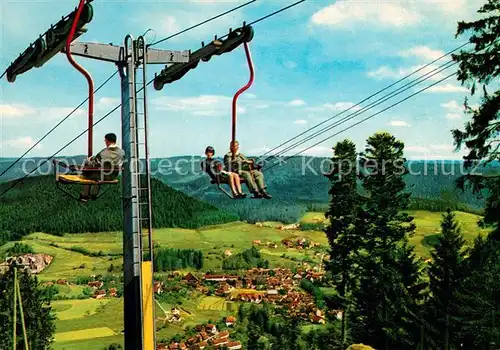 AK / Ansichtskarte Baiersbronn Schwarzwald Panorama mit Sesselbahn Kat. Baiersbronn