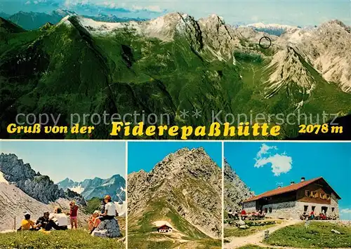AK / Ansichtskarte Fiderepasshuette Panorama Teilansichten Kat. Oberstdorf