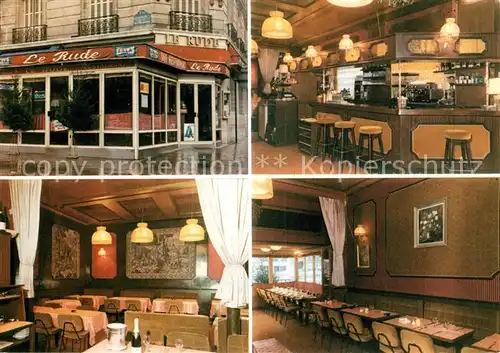 AK / Ansichtskarte Paris Le Rude Bar Restaurant Kat. Paris