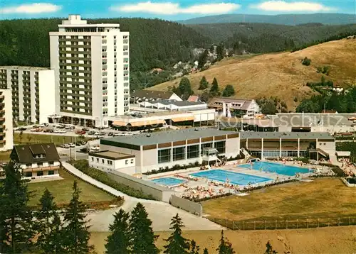 AK / Ansichtskarte Altenau Harz Teilansicht mit Freibad Fliegeraufnahme Kat. Altenau