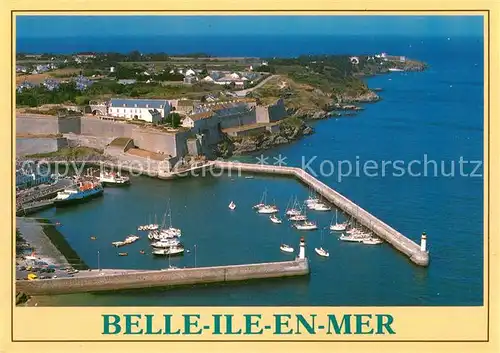 AK / Ansichtskarte Belle Ile en Mer Le port du Palais et la Citadelle Vue aerienne