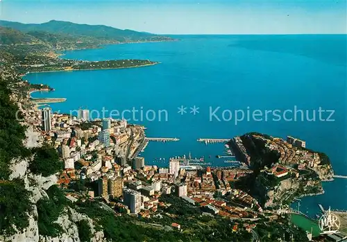 AK / Ansichtskarte Monaco Vue panoramique aerienne Le Cap Martin Menton et lItalie au fond Kat. Monaco