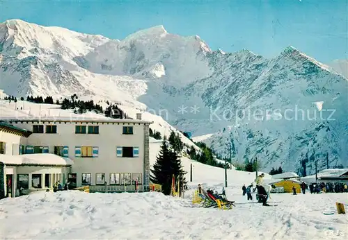 AK / Ansichtskarte Saint Gervais Gard Hotel du Col de Voza La Chaine du Mont Blanc et Glacier de Bionnassay Kat. Saint Gervais
