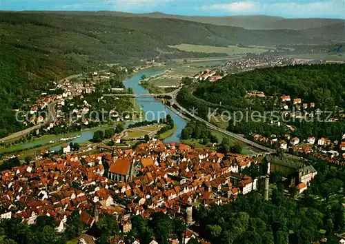 AK / Ansichtskarte Hann. Muenden Fliegeraufnahme Kat. Hann. Muenden