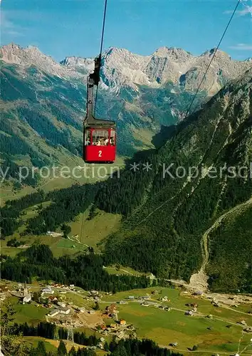 AK / Ansichtskarte Seilbahn Walmendingerhorn Mittelberg Hammerspitze Schafalpen Kat. Bahnen