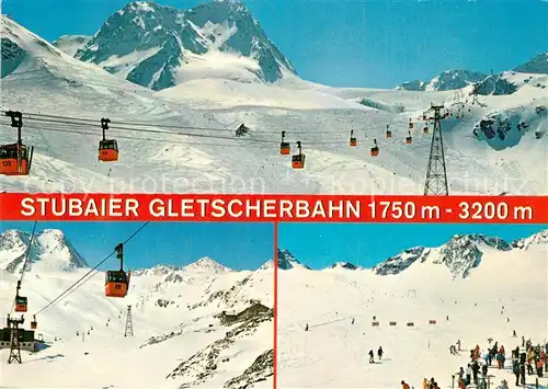 AK / Ansichtskarte Seilbahn Stubaier Gletscherbahn Mittelstation Fernau Dresdner Huette  Kat. Bahnen