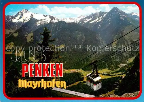 AK / Ansichtskarte Seilbahn Penken Mayrhofen Ahornspitze Stillupptalschluss  Kat. Bahnen