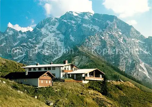 AK / Ansichtskarte Berchtesgaden Fliegeraufnahme Berggaststaette Oberahornkaser mit Hohem Goell Kat. Berchtesgaden