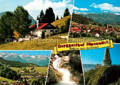 AK / Ansichtskarte Gruenten Berggasthof Alpenblick Burgberg bei Sonthofen Kat. Burgberg i.Allgaeu