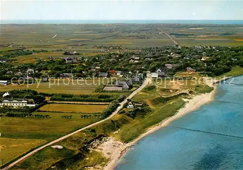 AK / Ansichtskarte Keitum Sylt Fliegeraufnahme mit Strand Kat. Sylt Ost