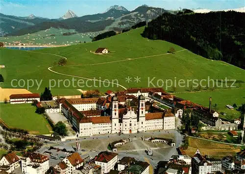 AK / Ansichtskarte Einsiedeln SZ Fliegeraufnahme Kloster Kat. Einsiedeln