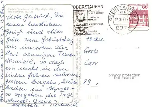 AK / Ansichtskarte Steibis Fliegeraufnahme Hochgrat Kat. Oberstaufen