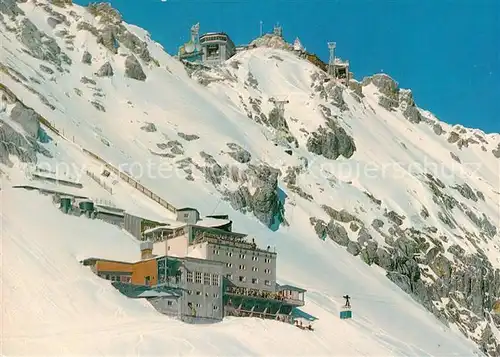 AK / Ansichtskarte Zugspitze Hotel Schneefernerhaus Gletscherbahn Gipfelbahn Kat. Garmisch Partenkirchen