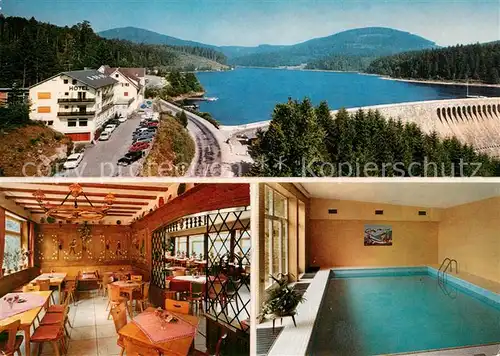 AK / Ansichtskarte Schwarzenbachtalsperre Schwarzenbachhotel Hallenschwimmbad Kat. Forbach