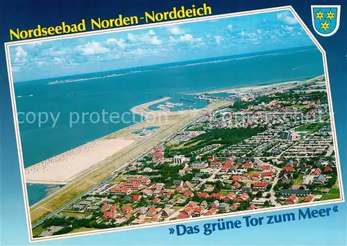 AK / Ansichtskarte Norden Norddeich Ostfriesland Fliegeraufnahme Kat. Norden