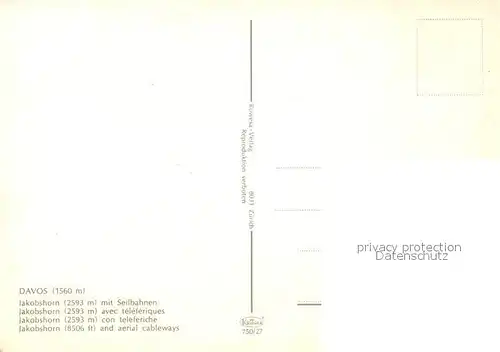 AK / Ansichtskarte Davos GR Jakobshorn mit Seilbahnen Kat. Davos
